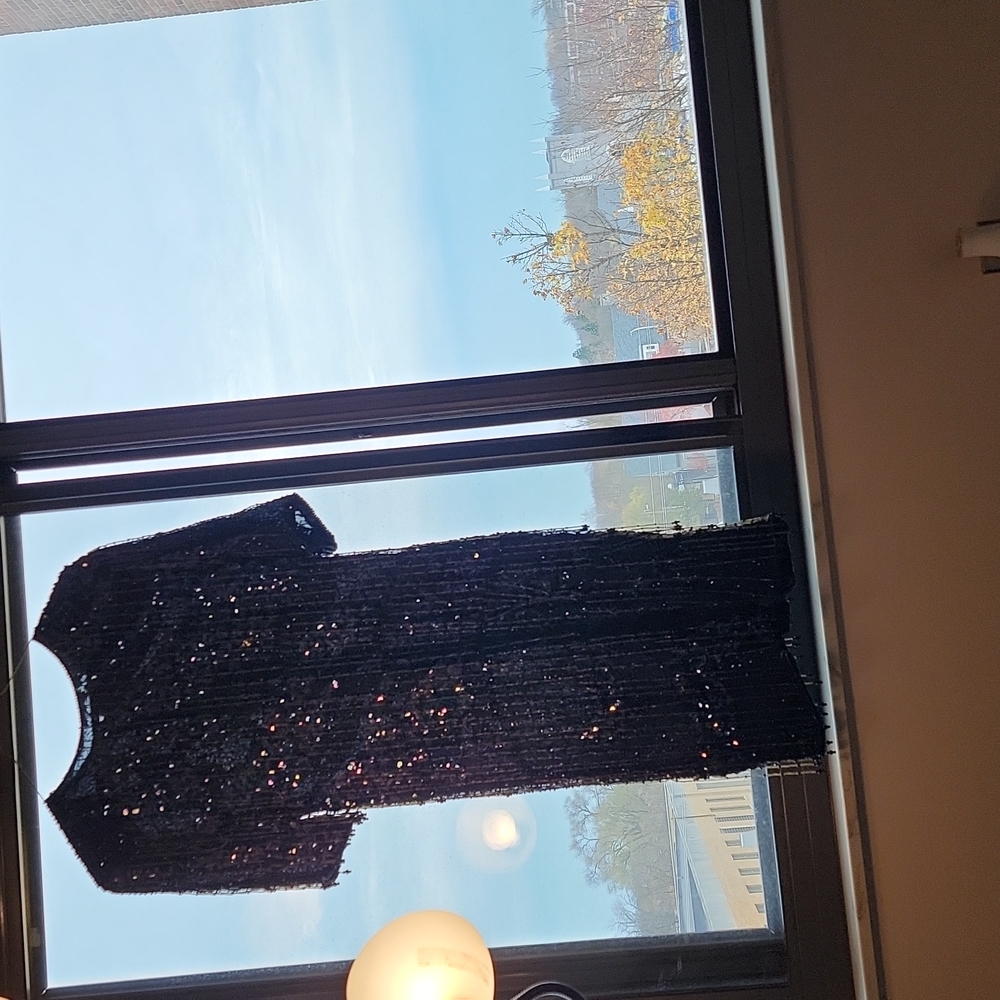 Black sequin evening dress, never worn